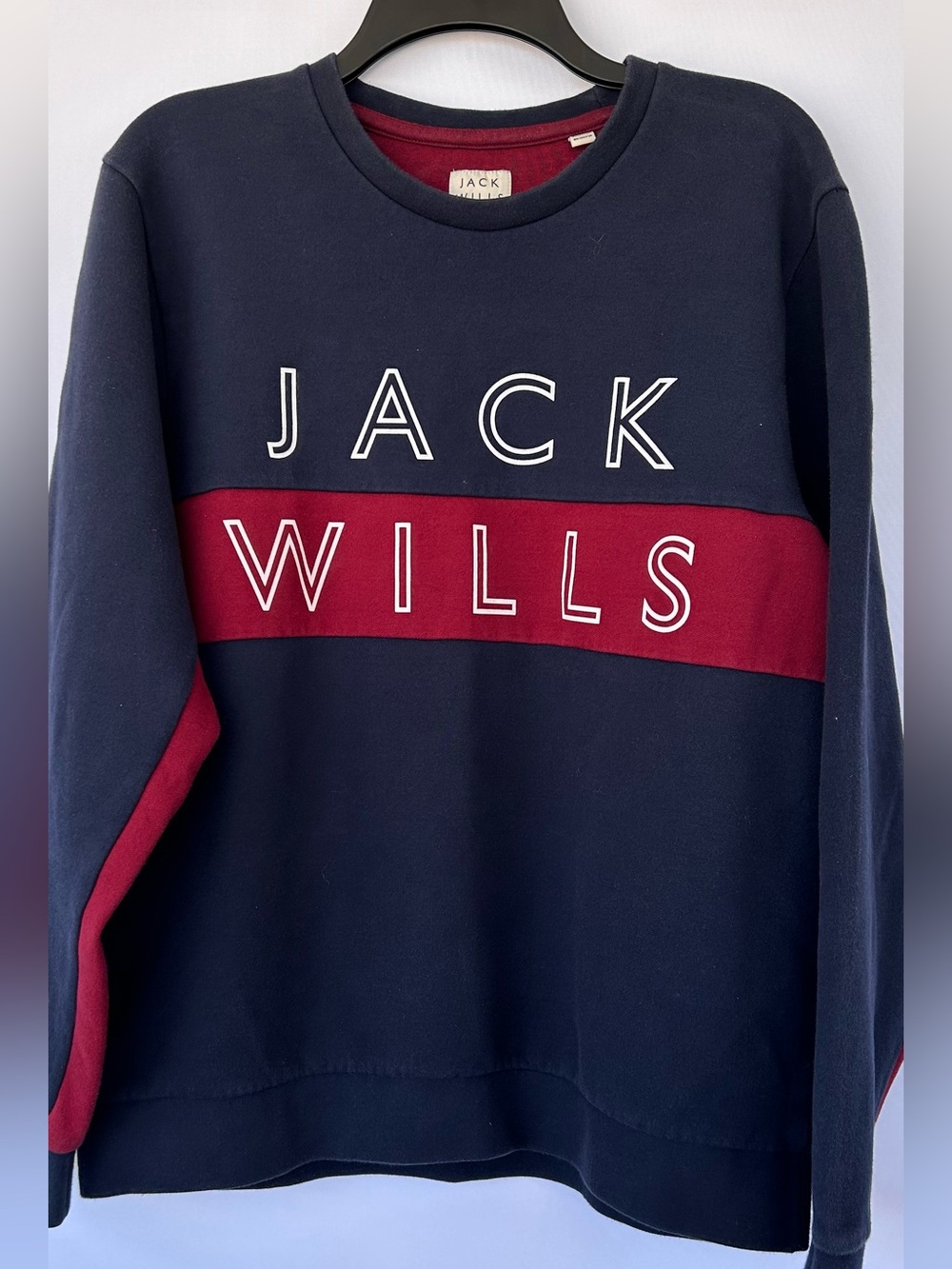 Jack Wills Men’s Dalling Colorblock Sweatshirt Crew Neck Pullover Size XL‎